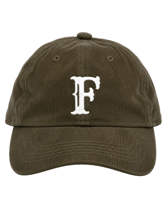 'F' Heritage Corduroy cap, white embroidery