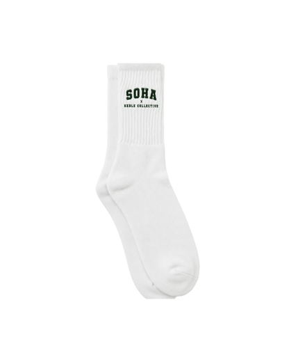 SOHA x Keble Collective embroidered socks